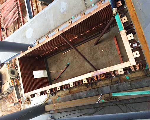 烟化炉铜水套现场装置照片