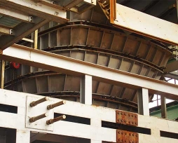 闪速炉上升烟路铜水套现场装置照片