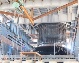 闪速炉铜水套装置现场照片