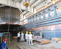 闪速炉铜水套装置现场照片