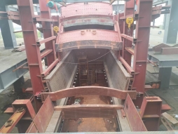 固废环保处置侧吹炉铜水套现场装置