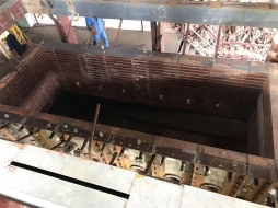 贵金属冶炼侧吹炉铜水套现场装置