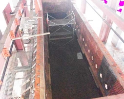 侧吹炉铜水套现场装置照片2