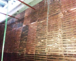 侧吹炉铜水套现场装置照片4